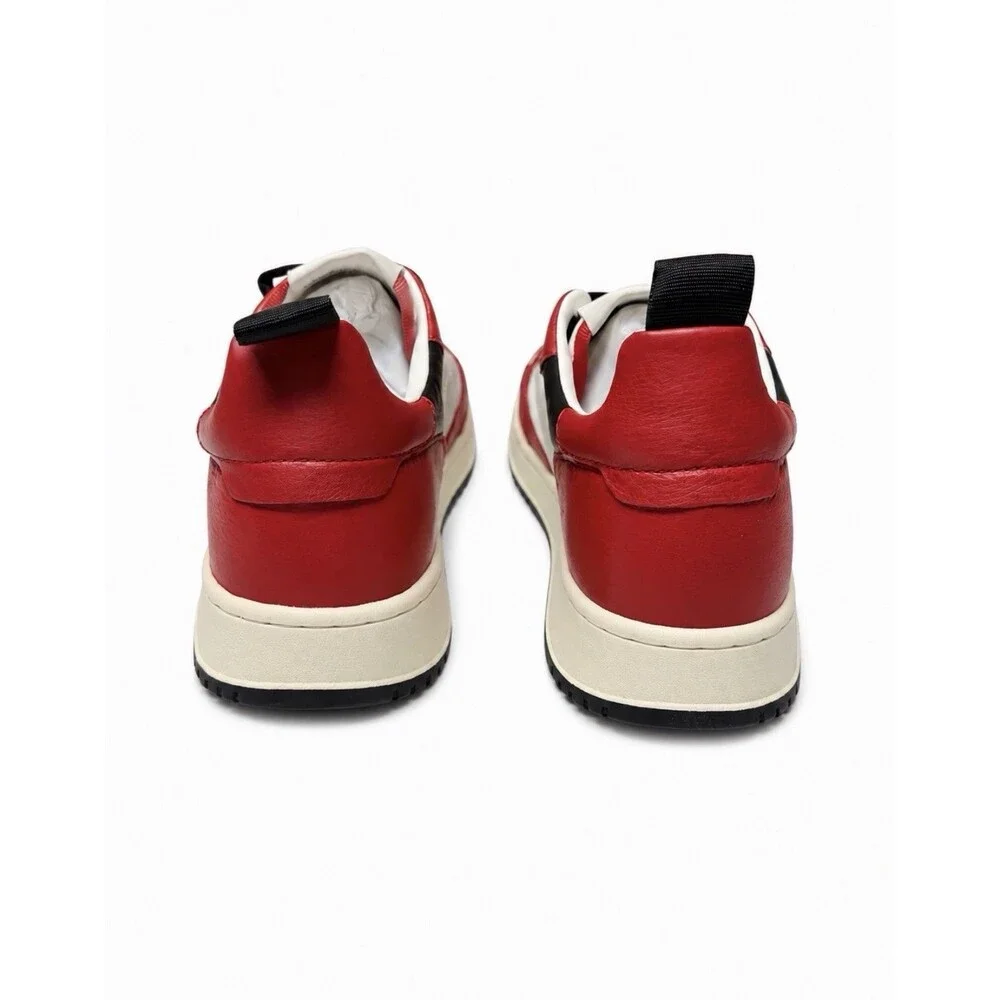 Steve Madden Women's Everlie Red White Leather Sneakers Size 9M New in Box
